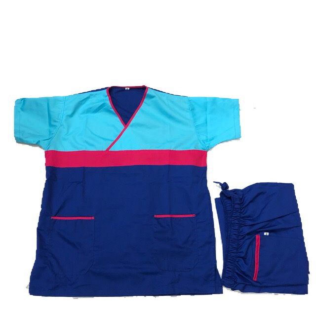 Tricolor Scrub Suit – Royal Blue – Wintess Commercial